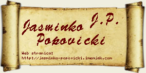 Jasminko Popovicki vizit kartica